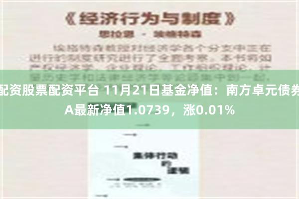 配资股票配资平台 11月21日基金净值：南方卓元债券A最新净值1.0739，涨0.01%